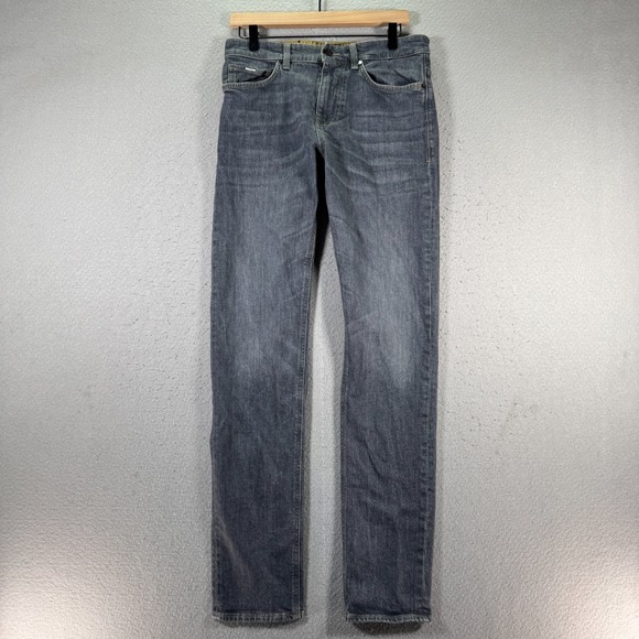 Hugo Boss Slim Fit Jeans Men 30x34 Gray Responsible Organic Italian Fabric Denim - Picture 1 of 16